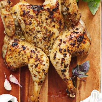 Greek Roast Chicken Recipe-Authentic Greek Roasted Chicken-Greek Roasted Chicken-Garlic Lemon Herb Mediterranean Chicken