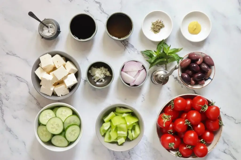 Ingredients for Greek Salad