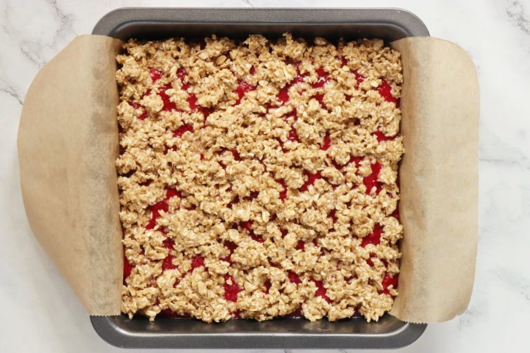 Step 9 - Raspberry Crumble Bars GF