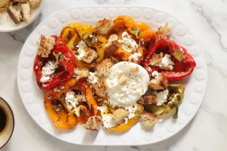 Step 7 - Roasted Bell Peppers with Burrata