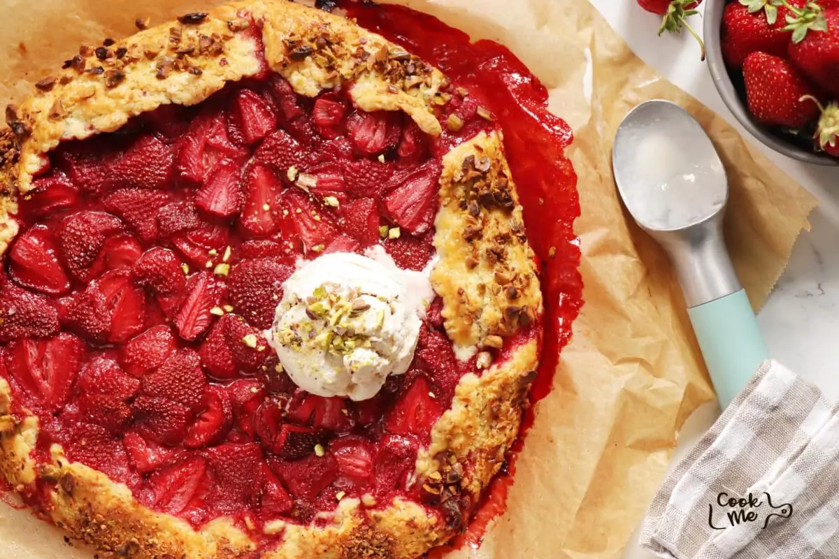 Rustic Strawberry Almond Galette