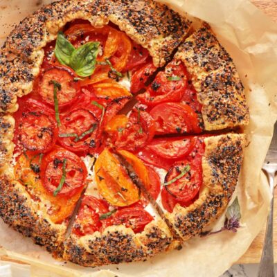 Savory Tomato Galette Recipe-Easy Tomato Galette from Scratch-Tomato Goat Cheese Galette-Savory Galette Recipe