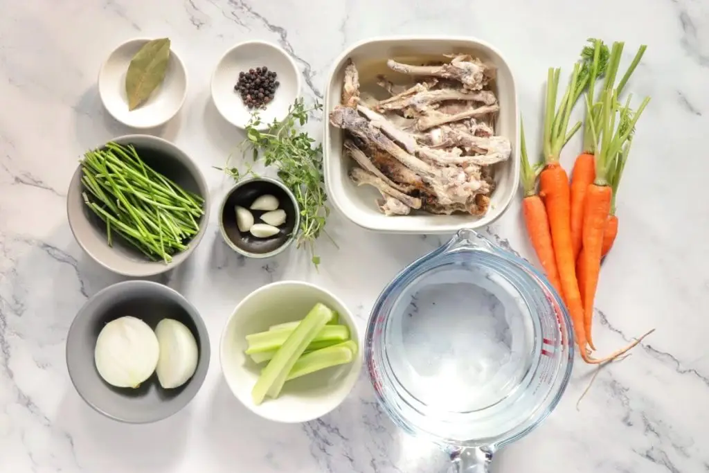 Ingredients for Slow Cooker Chicken Stock