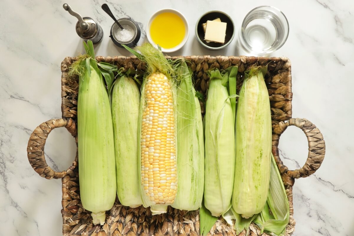 Ingridiens for Slow Cooker Corn on the Cob