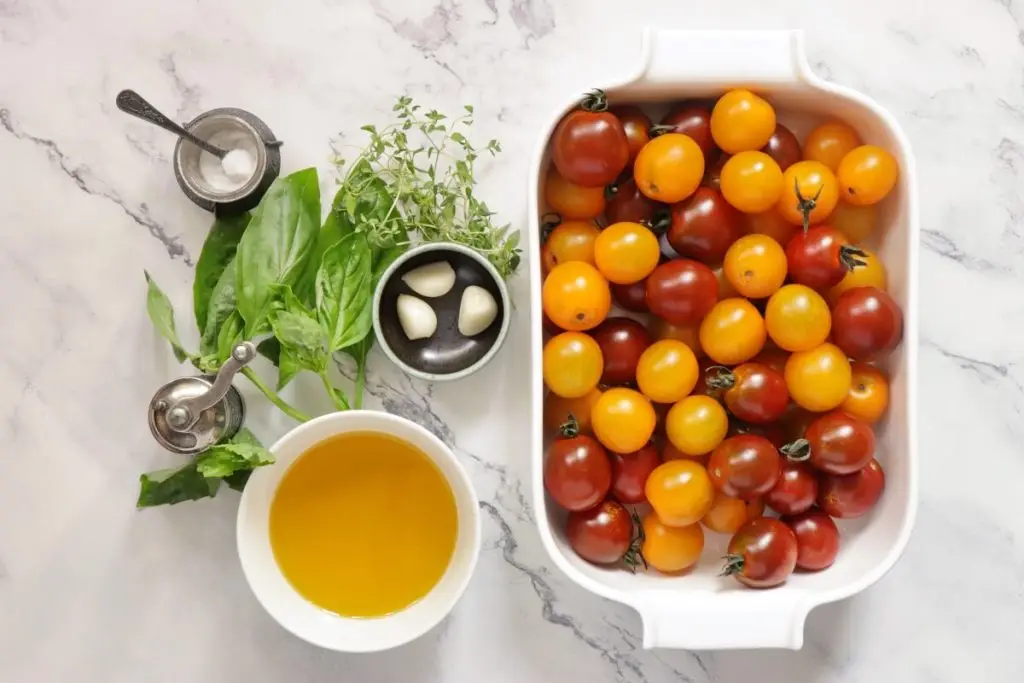 Ingredients for Slow Roasted Cherry Tomatoes