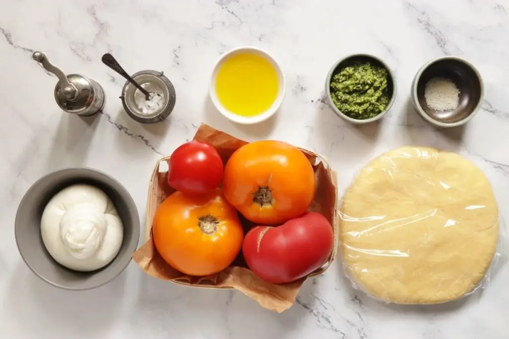 Ingredients for Tomato and Burrata Galette