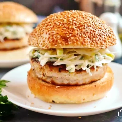 How to serve Apple Chicken Burgers and Slaw