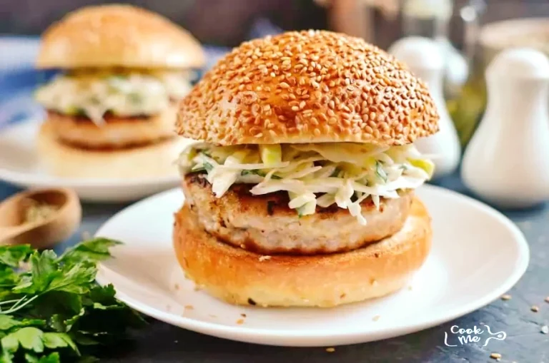 How to serve Apple Chicken Burgers and Slaw