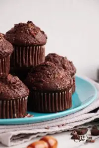 Chocolate Banana Rye Muffins