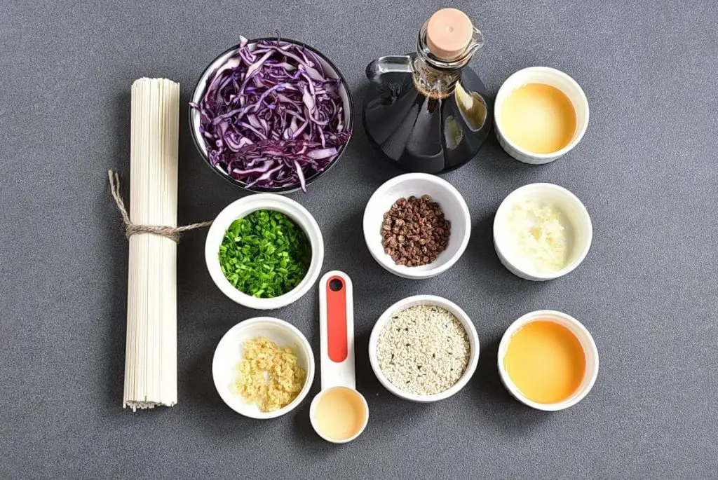 Ingredients for Cold Sichuan Noodles