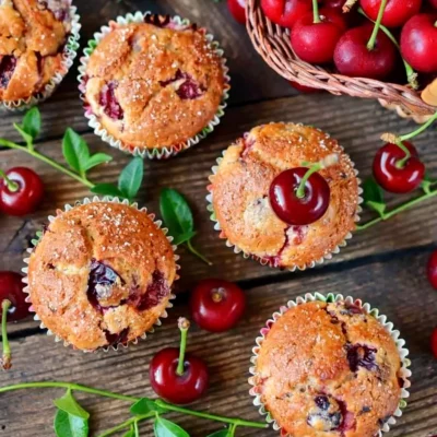 Fresh-Cherry-Muffins-Recipe-How-To-Make-Fresh-Cherry-Muffins-Delicious-Fresh-Cherry-Muffins