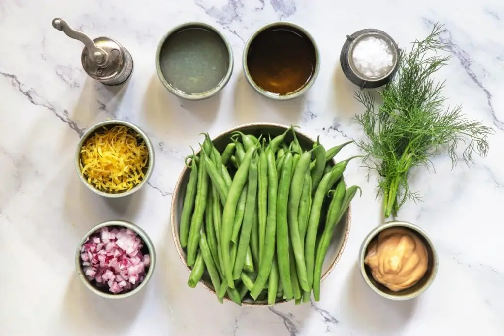 Ingredients for Green Bean Salad