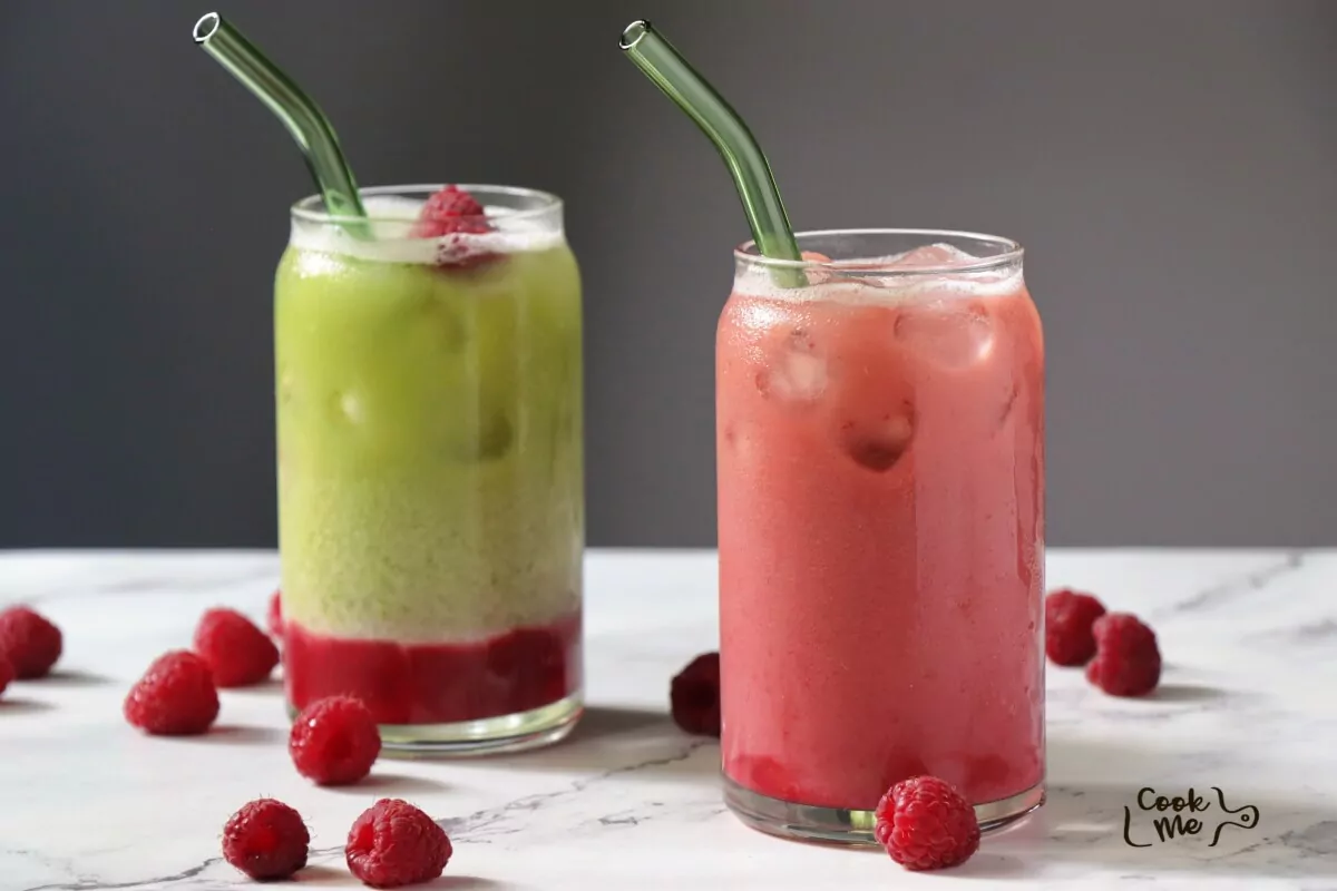 Iced Raspberry Matcha Latte Recipe-Raspberry Matcha Latte-How to Make Raspberry Matcha Latte