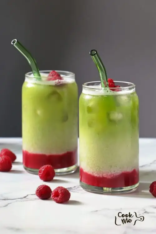 Iced Raspberry Matcha Latte