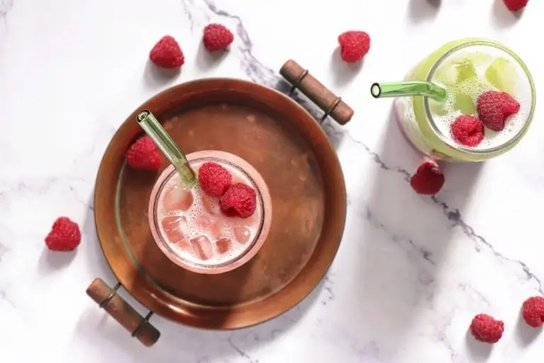 Step 8 - Iced Raspberry Matcha Latte