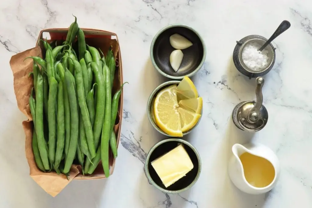 Ingredients for Lemon Butter Green Beans