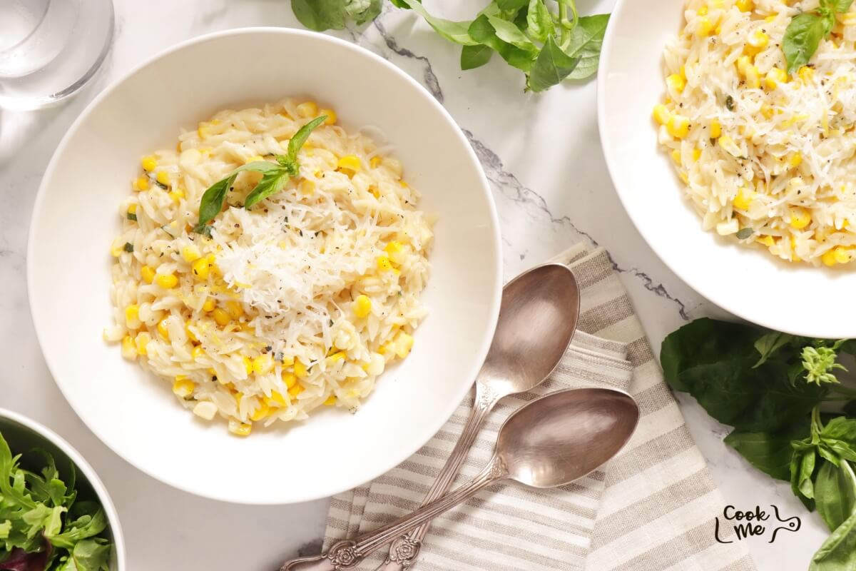 One Pot Creamy Corn Orzo