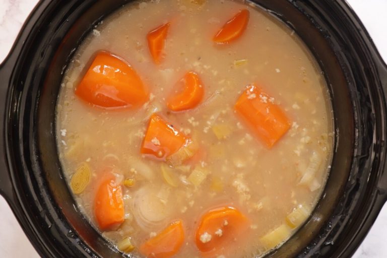 Step 5 - Slow Cooker Carrot Leek Bisque