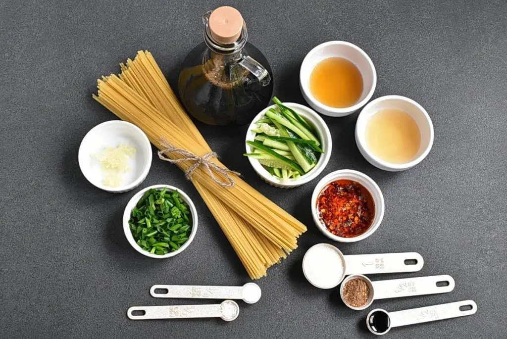 Ingredients for Sour Spicy Cold Noodles