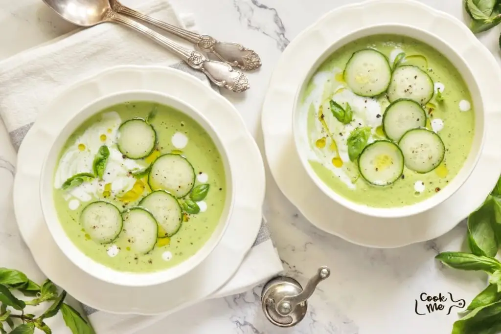 Vegan Basil Cucumber Gazpacho