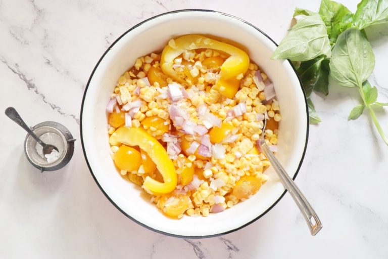 Step 1 - Yellow Tomato Corn Gazpacho