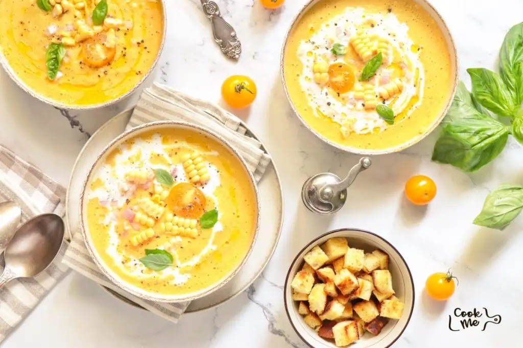 Yellow Tomato Corn Gazpacho