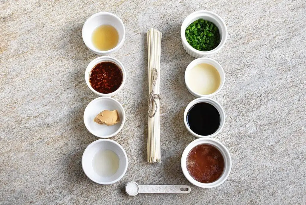 Ingredients for 10-Minute Sesame Noodles