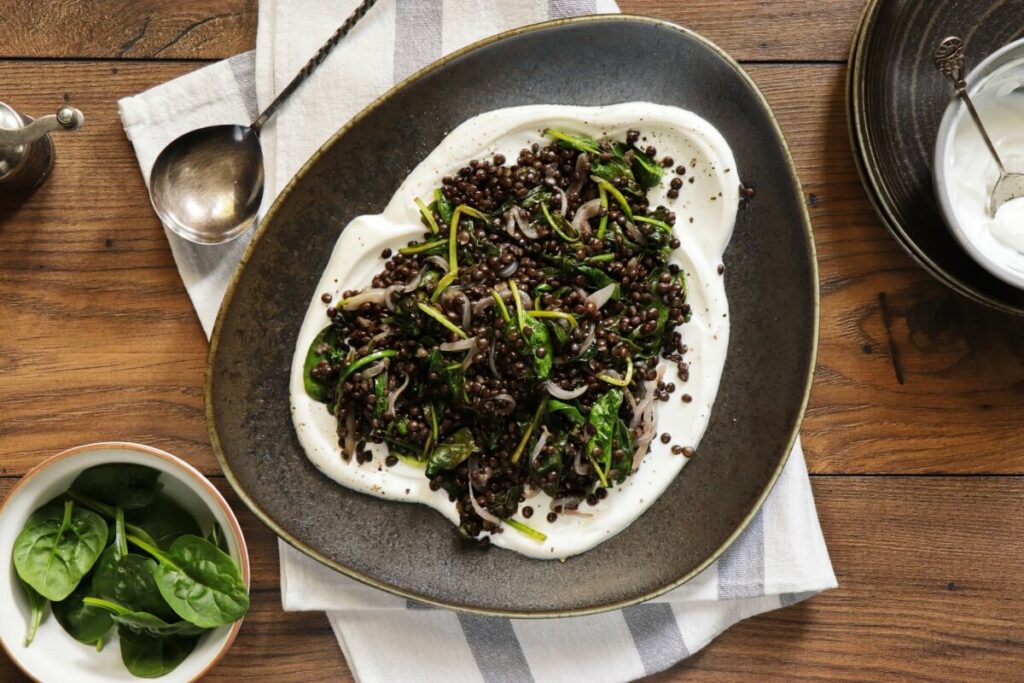 How to serve Black Lentils with Spinach