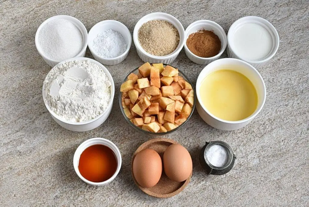 Ingredients for Cinnamon Swirl Apple Bread