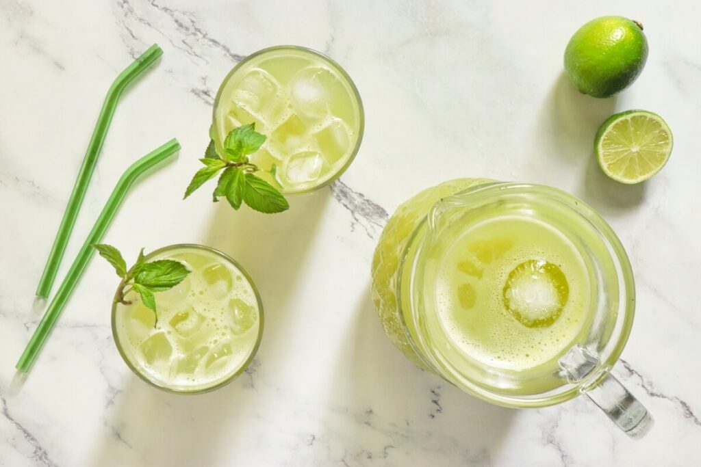 How to serve Cucumber Ginger Mint Agua Fresca