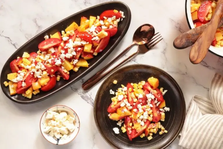 Step 4 - Tomato Peach Corn Salad