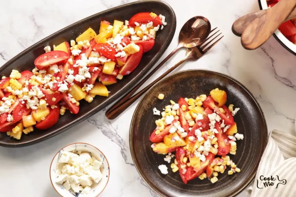 Tomato Peach Corn Salad