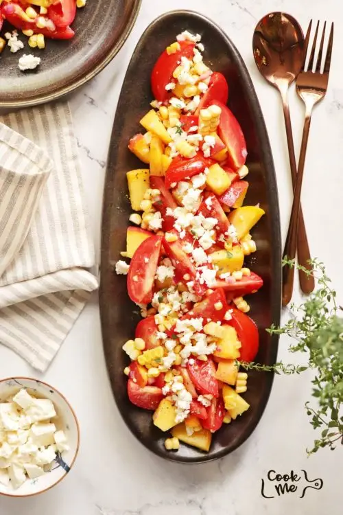 Tomato Peach Corn Salad