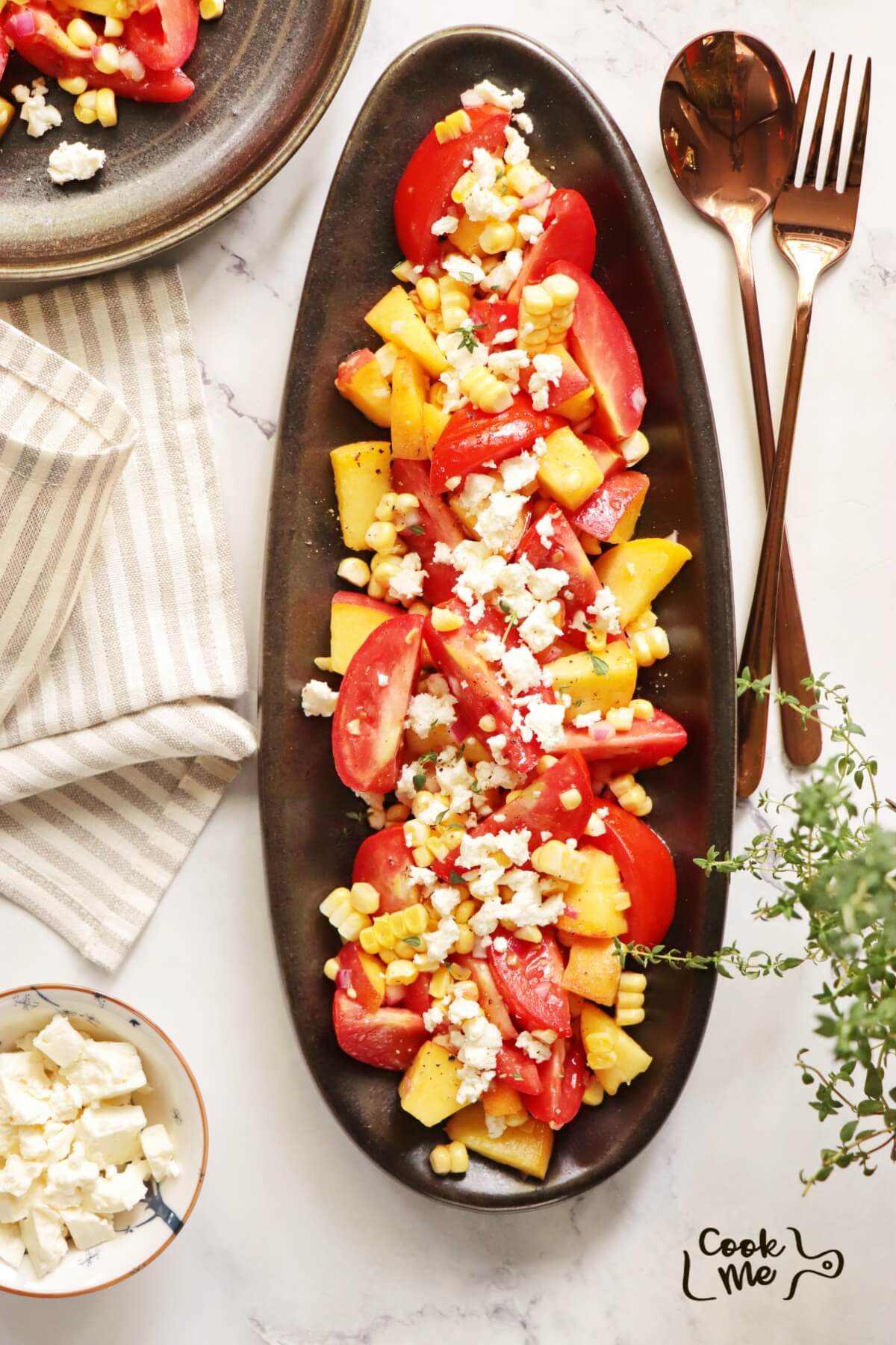 Tomato Peach Corn Salad Recipe Cook.me Recipes