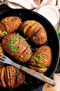 Cast Iron Hasselback Potatoes