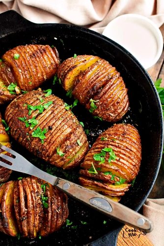 Cast Iron Hasselback Potatoes