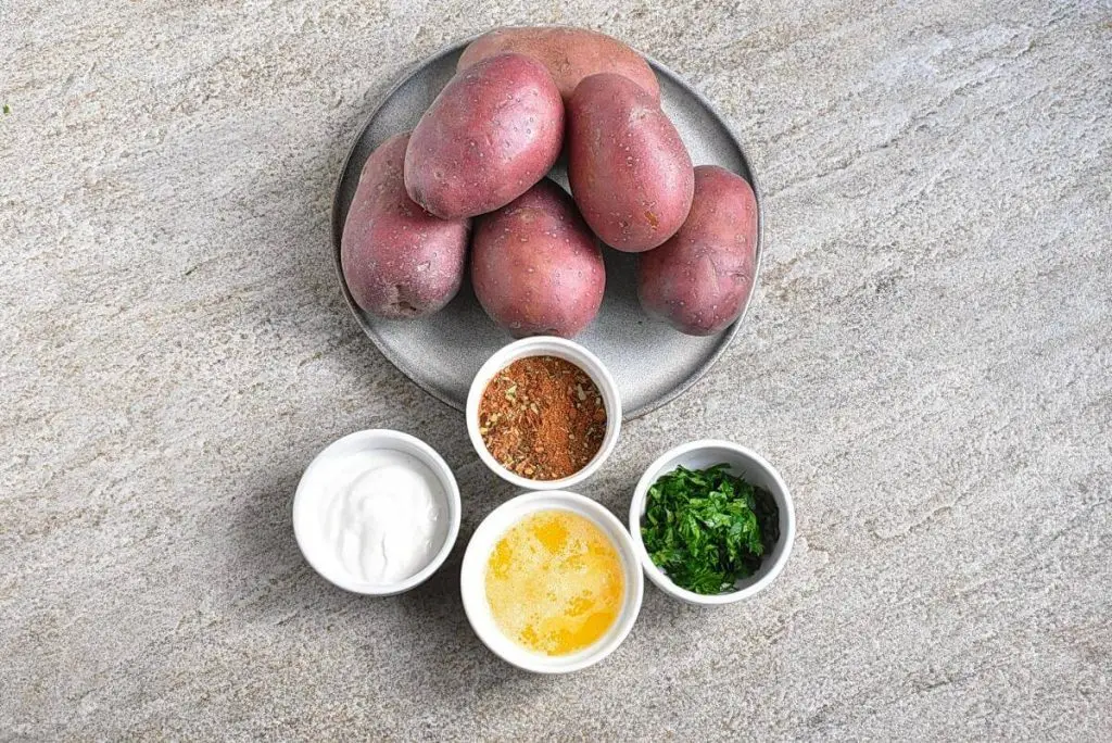 Ingredients for Cast Iron Hasselback Potatoes
