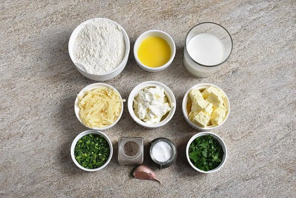 Ingredients for Cream Cheese Herb Biscuits