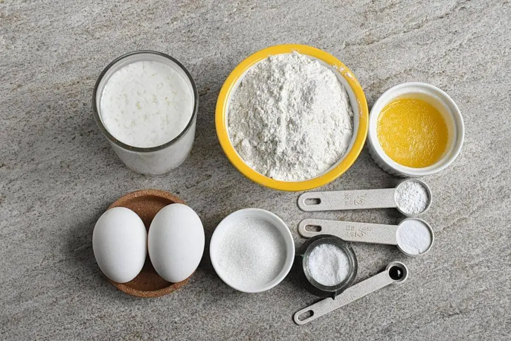 Ingredients for Halloween Spiderweb Pancakes