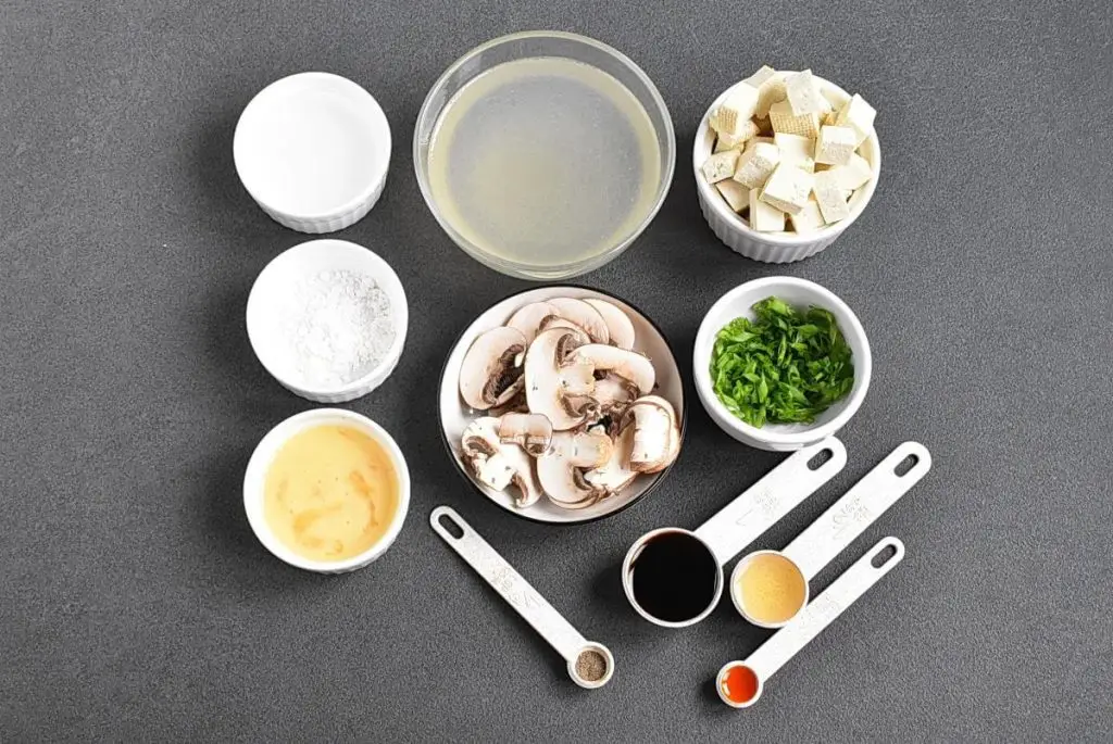 Ingredients for Microwave Hot and Sour Soup