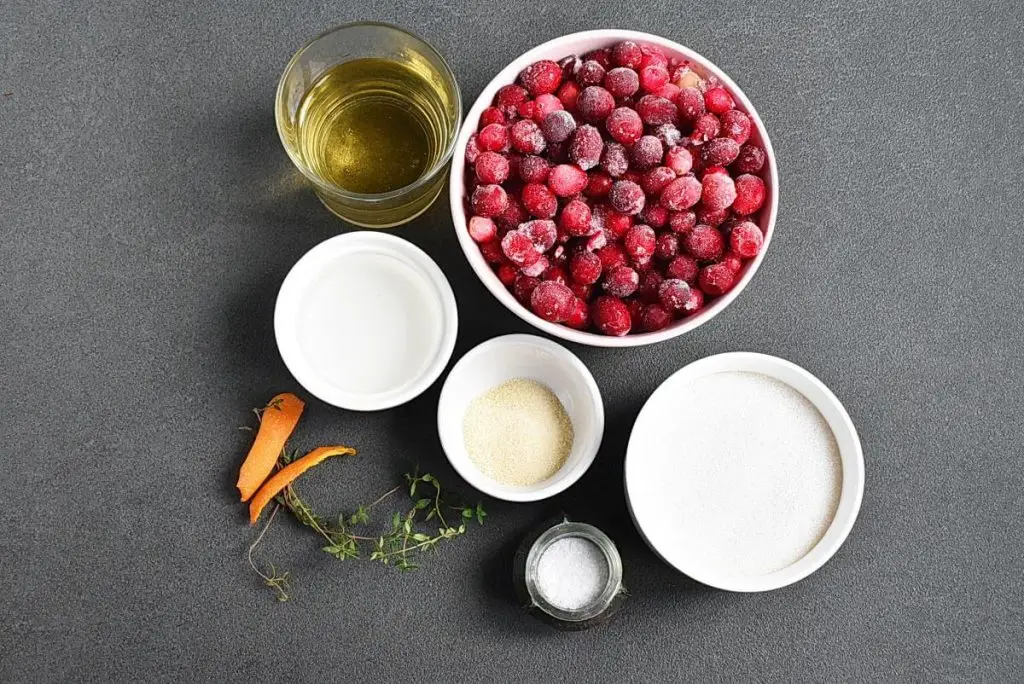 Ingredients for Molded Cranberry Sauce