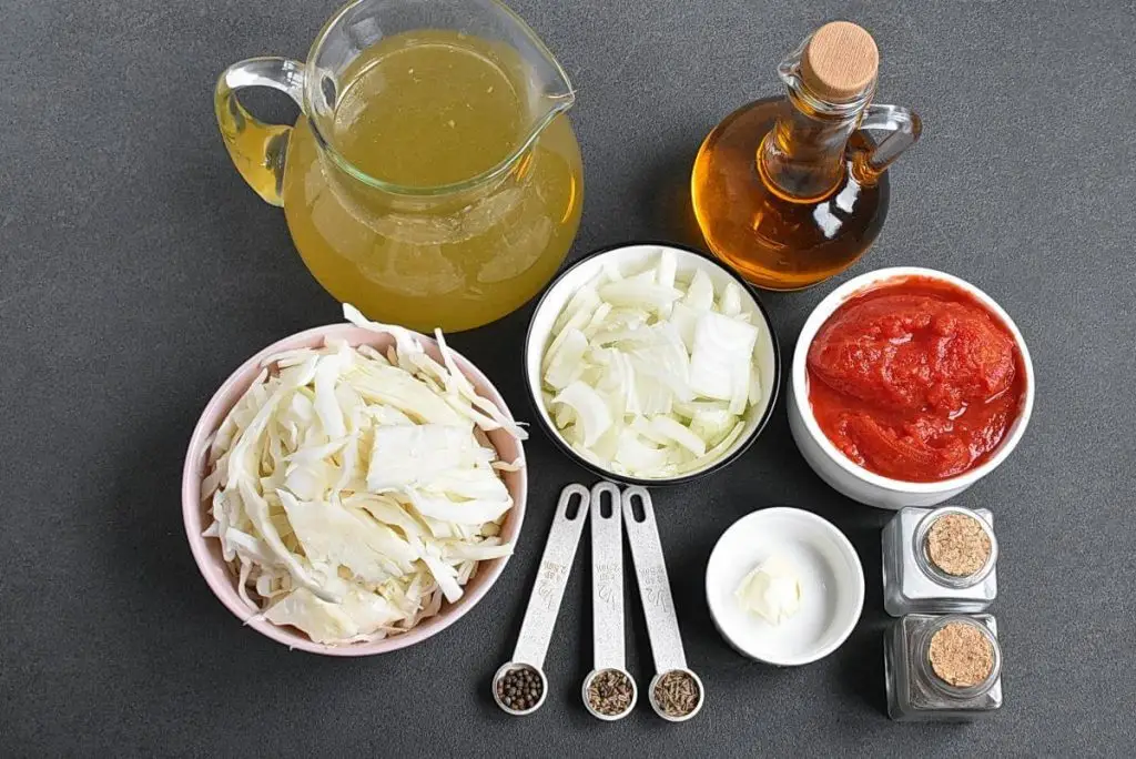 Ingredients for One Pot Cabbage Soup