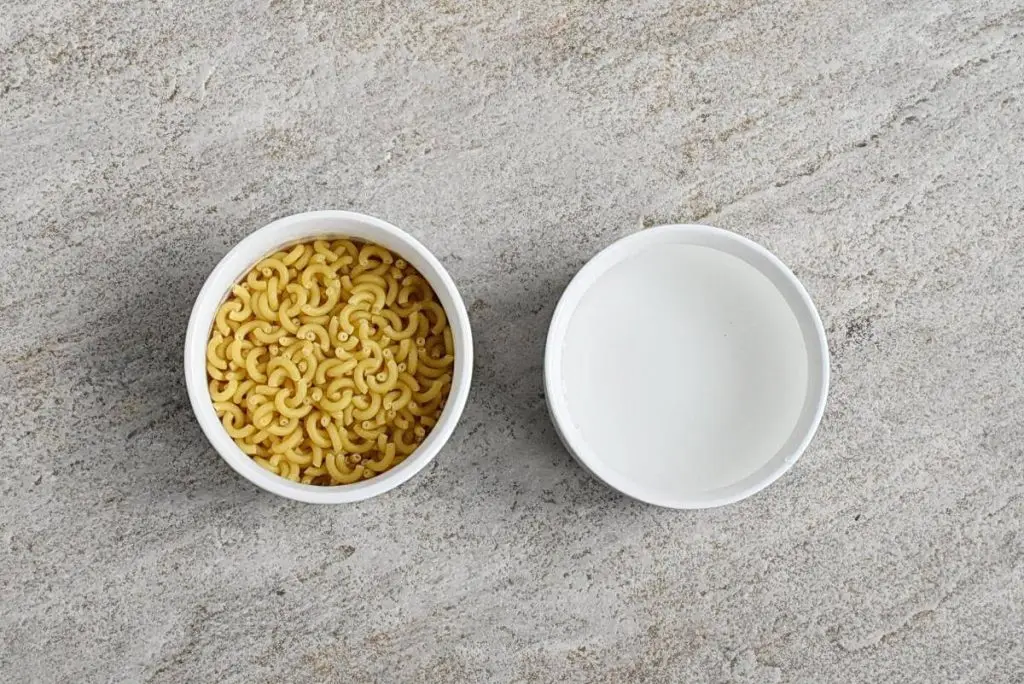 Ingredients for Pasta in the Microwave