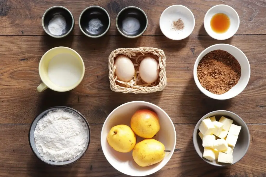 Ingredients for Pear Bread