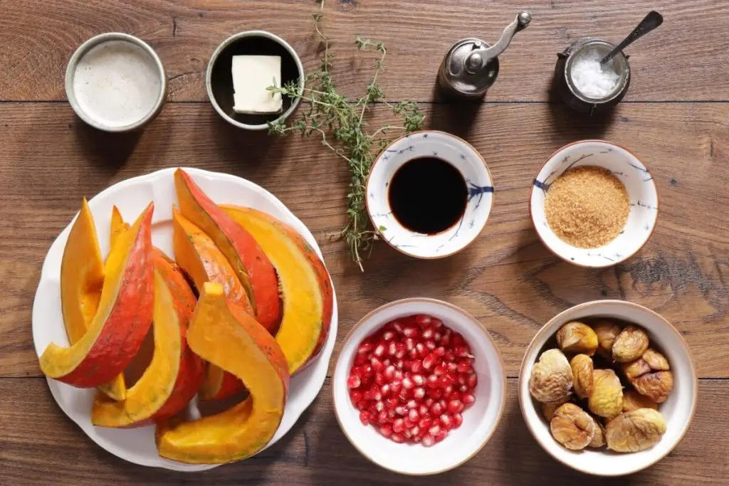 Ingredients for Roasted Squash with Chestnuts