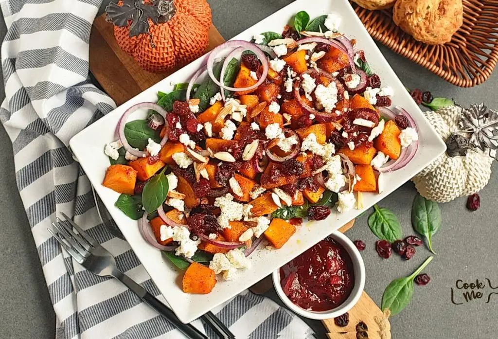 Spinach Salad with Butternut Squash