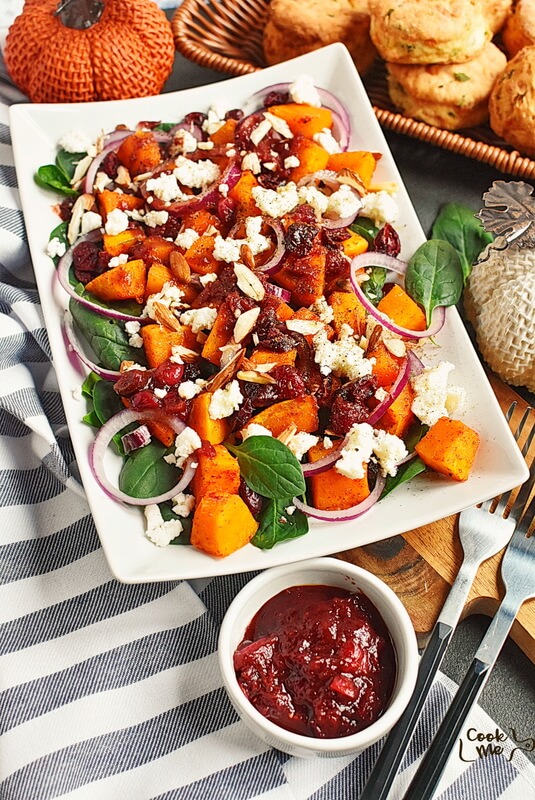 Spinach Salad with Butternut Squash