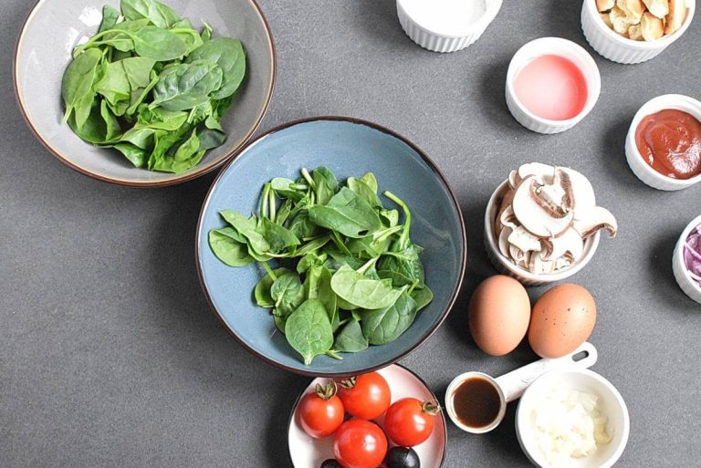 Step 1 - Spinach Salad with Warm Bacon Dressing
