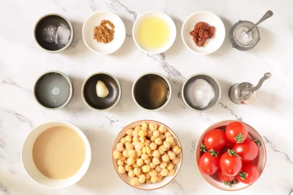 Ingredients for Super Creamy Hummus