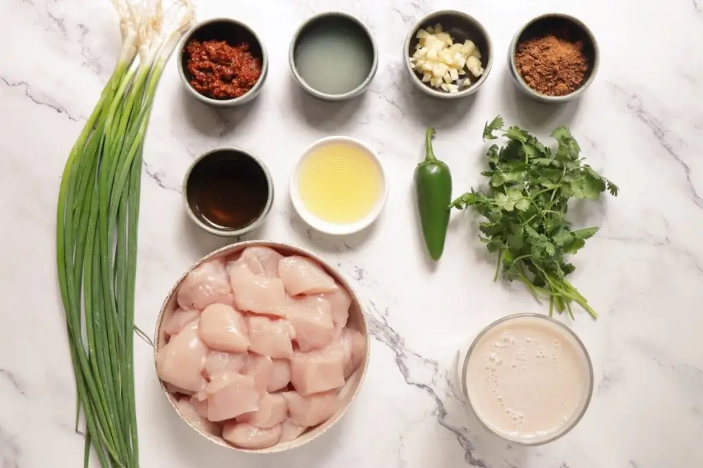 Ingredients for Thai-Style Red Chicken Curry